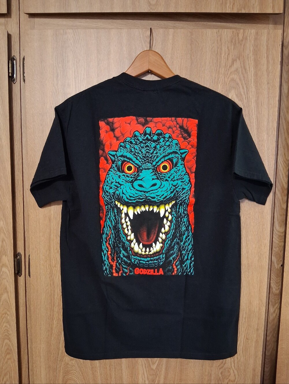Santa Cruz x Godzilla Destroyer Skateboard Black Collab Tee